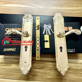 Cửa chính ốp PVD ốp dài 40cm, chiều rộng 7cm, KT thân 8550