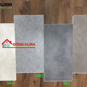 SPC màu vân đá và xám ximăng