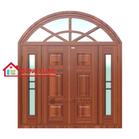 Cửa Sổ Thép Vân Gỗ Uốn Vòm