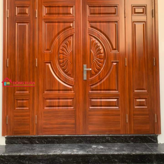CỬA THÉP VÂN GỖ - 4 CÁNH